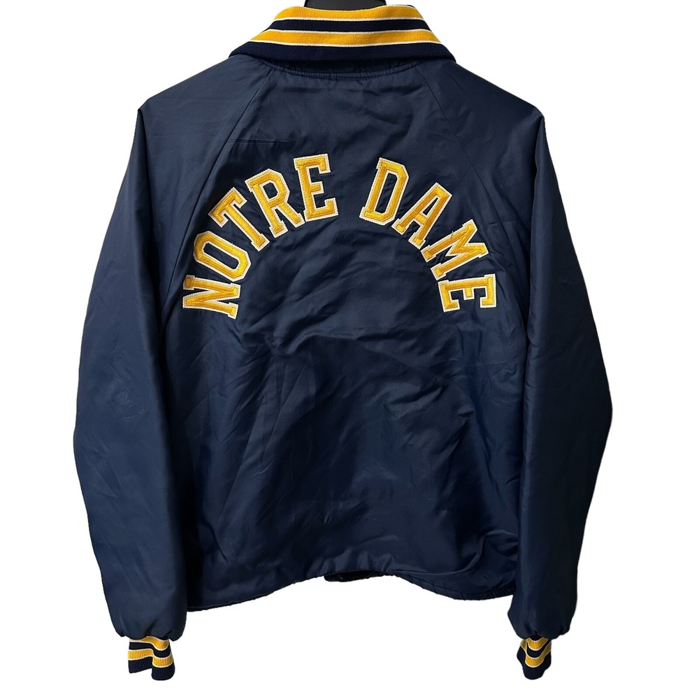 Vintage Notre Dame Fighting Irish Satin Jacket Mens Size XL Nylon 60's‎ 70's
